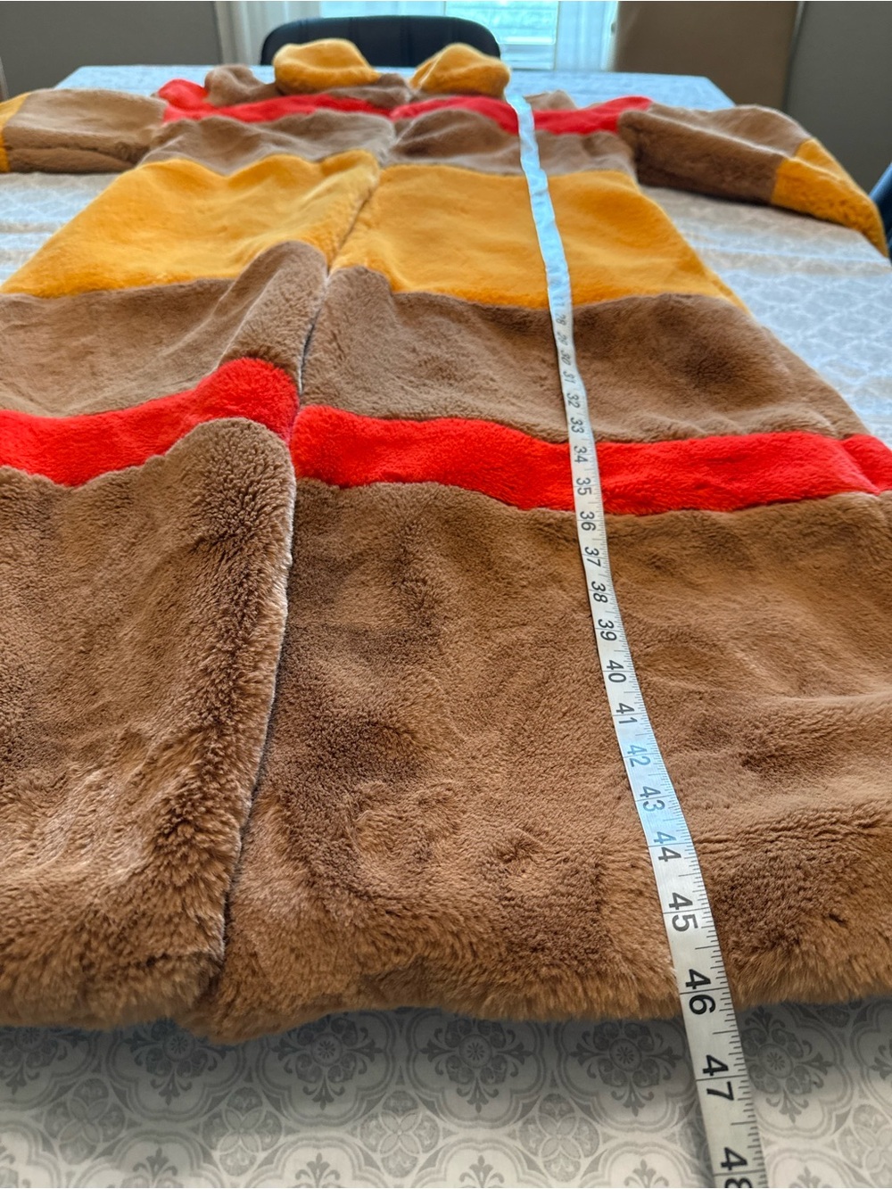 Hutch Colorblock Stripe Faux Fur Coat Size S - Picture 15 of 16